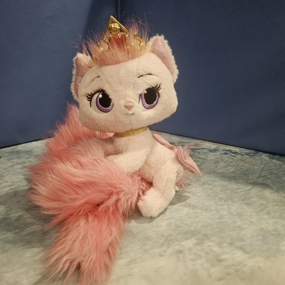 Disney Princess Aurora Sleeping Beauty & Palace Pet Plush Bundle Lot Pink Cat‎